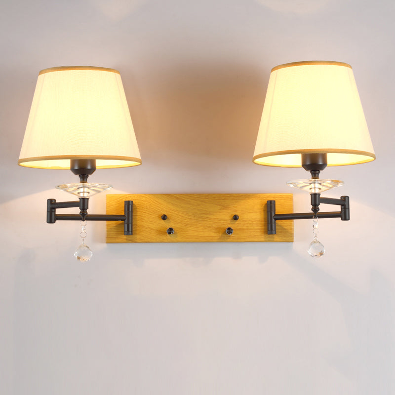 Modern Adjustable Wall Sconce Two Head Metal Wall Mounted Light Fixture for Living Room