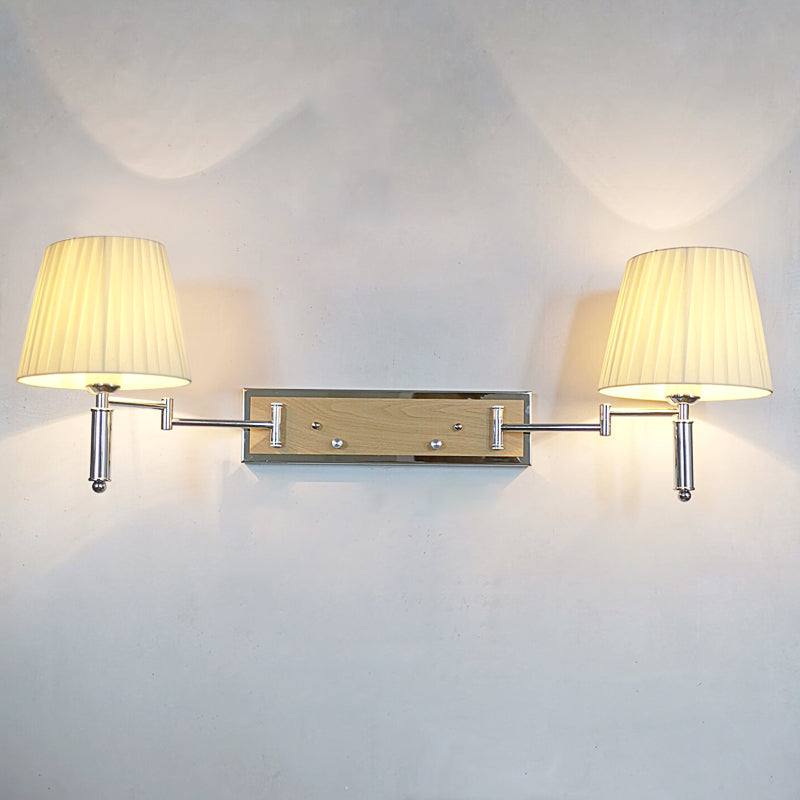 Modern Adjustable Wall Sconce Two Head Metal Wall Mounted Light Fixture for Living Room