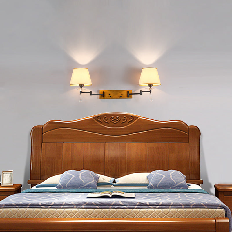 Modern Adjustable Wall Sconce Two Head Metal Wall Mounted Light Fixture for Living Room