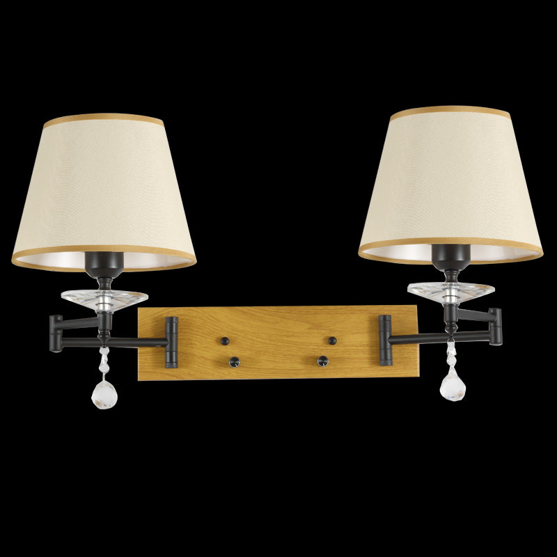 Modern Adjustable Wall Sconce Two Head Metal Wall Mounted Light Fixture for Living Room