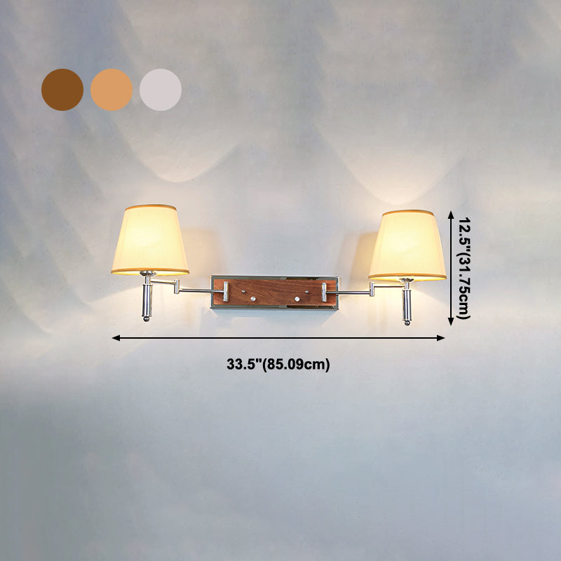 Modern Adjustable Wall Sconce Two Head Metal Wall Mounted Light Fixture for Living Room
