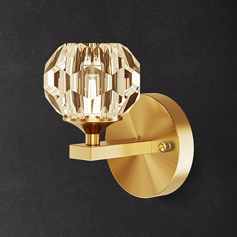 Lámpara de pared de la sala de estar de la sala del aplastador de cristal posmoderna