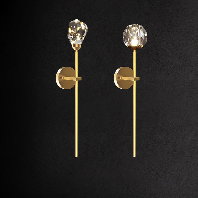 Lámpara de pared de la sala de estar de la sala del aplastador de cristal posmoderna