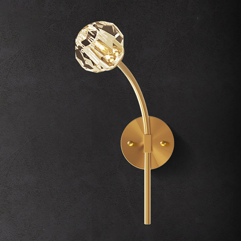 Lámpara de pared de la sala de estar de la sala del aplastador de cristal posmoderna