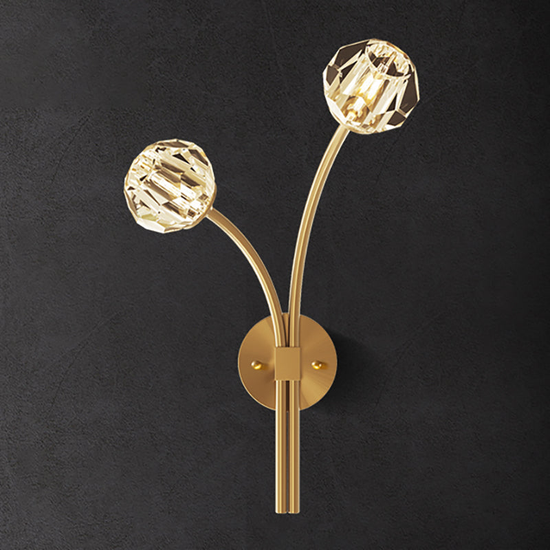 Lámpara de pared de la sala de estar de la sala del aplastador de cristal posmoderna