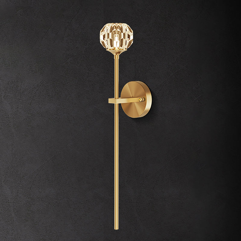 Lámpara de pared de la sala de estar de la sala del aplastador de cristal posmoderna