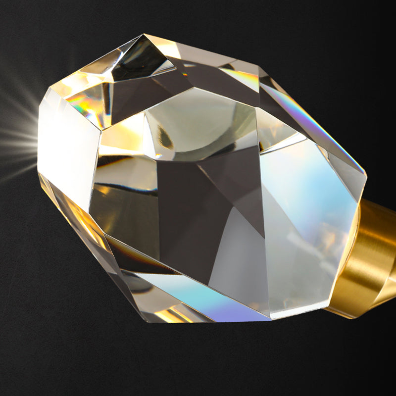 Lámpara de pared de la sala de estar de la sala del aplastador de cristal posmoderna