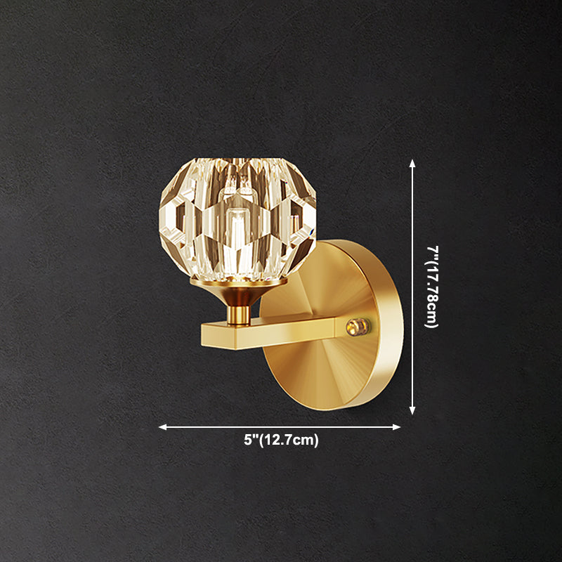 Lámpara de pared de la sala de estar de la sala del aplastador de cristal posmoderna