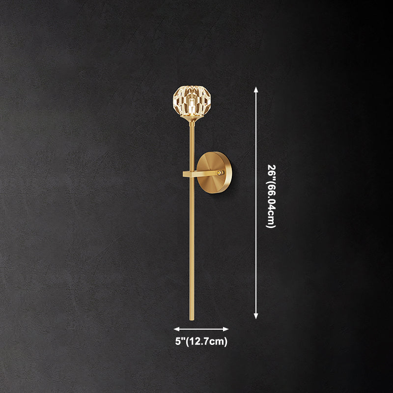 Lámpara de pared de la sala de estar de la sala del aplastador de cristal posmoderna