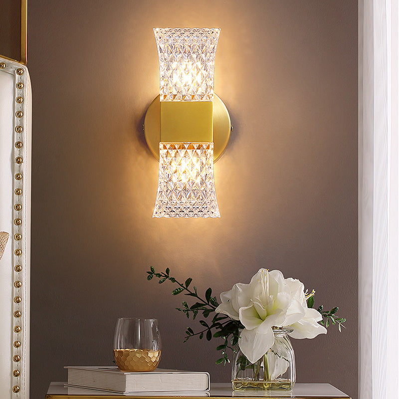 Gold Mur Sconce Postmodern Crystal Murd Murd Lightture pour le salon