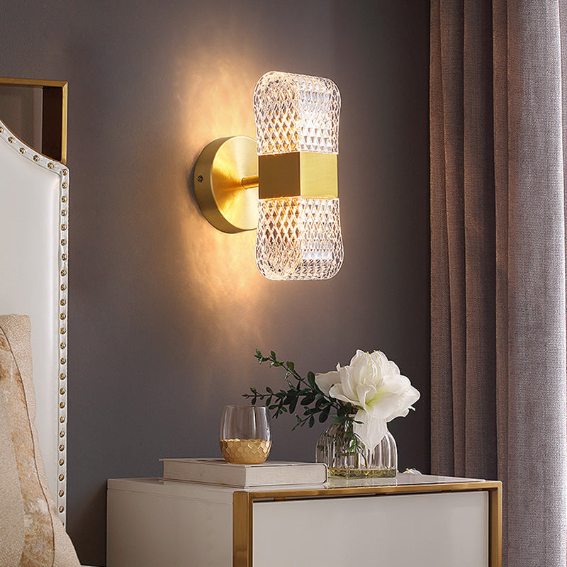 Gold Mur Sconce Postmodern Crystal Murd Murd Lightture pour le salon