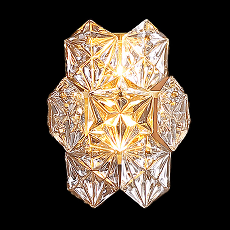 Gold Mur Sconce Postmodern Crystal Murd Murd Lightture pour le salon