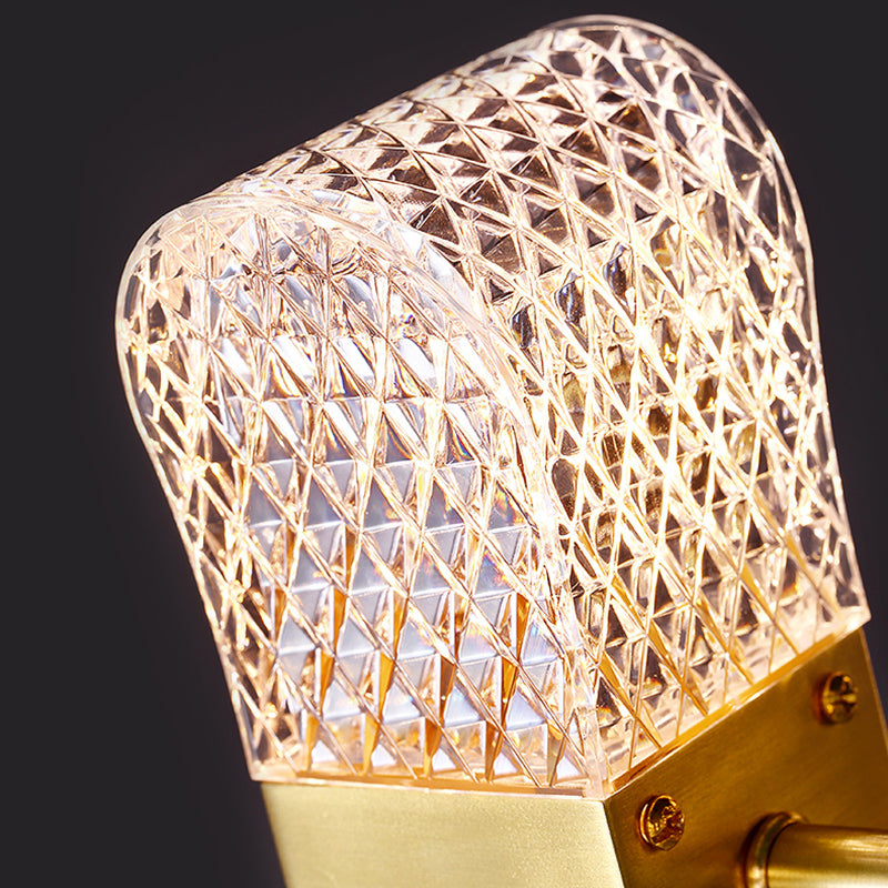 Gold Mur Sconce Postmodern Crystal Murd Murd Lightture pour le salon