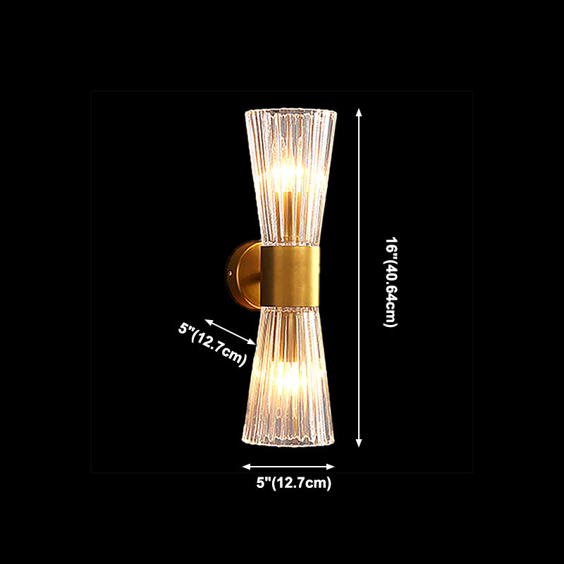 Gold Mur Sconce Postmodern Crystal Murd Murd Lightture pour le salon