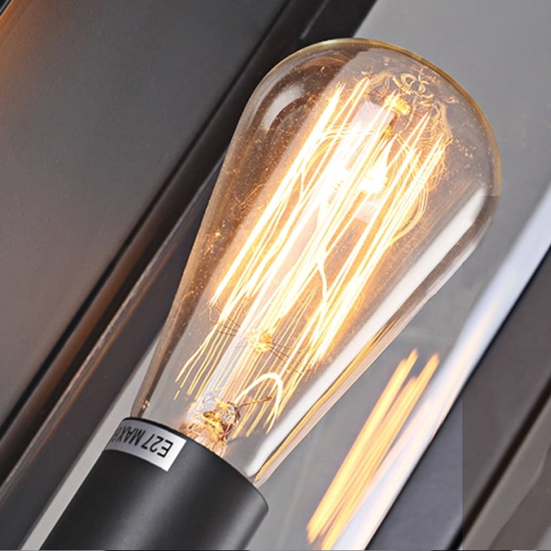 Apparecchiatura di applique da parete industriale con tonalità di vetro per soggiorno camera da letto