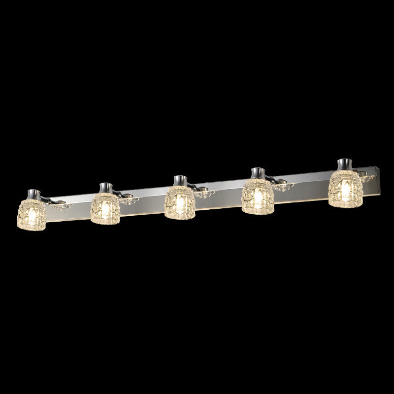 Makeup Mirror Light Style moderne simple Aménagement de lampe miroir en acier inoxydable pour salle de bain