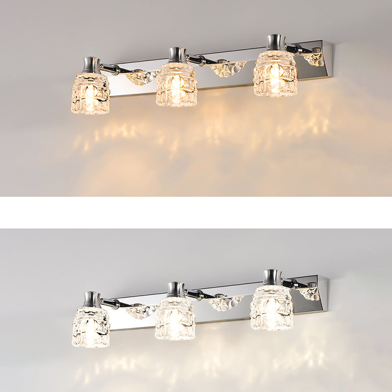 Makeup Mirror Light Modern Style Simple Stainless Steel Mirror Lamp Fixture for Bathroom