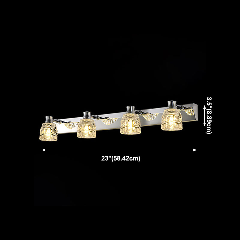 Makeup Mirror Light Style moderne simple Aménagement de lampe miroir en acier inoxydable pour salle de bain