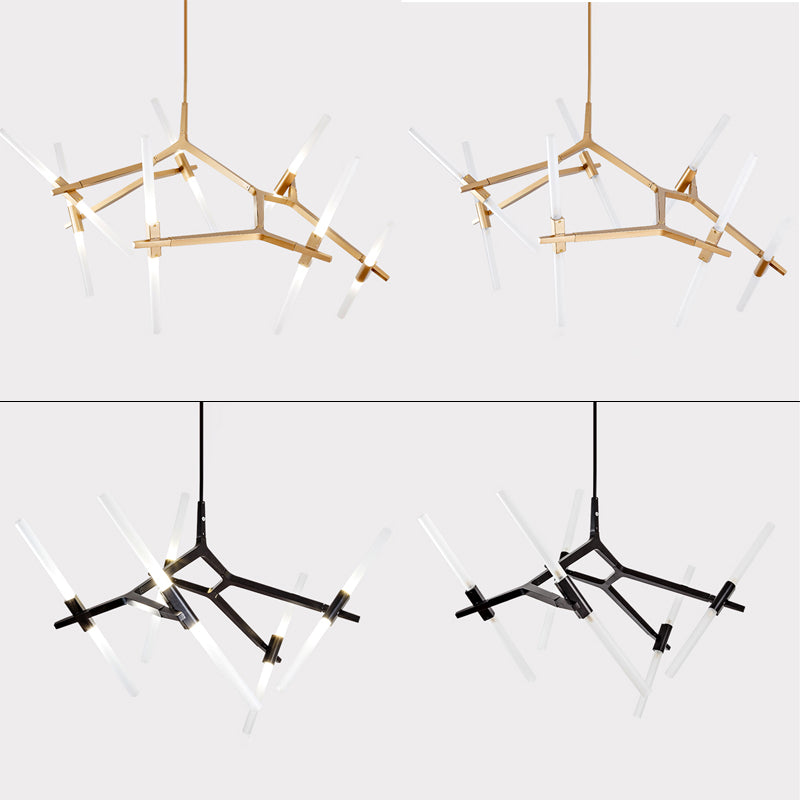 Radiation Chandelier Light Fixtures Modern Multi-Head Suspension Pendant Lamps for Living Room