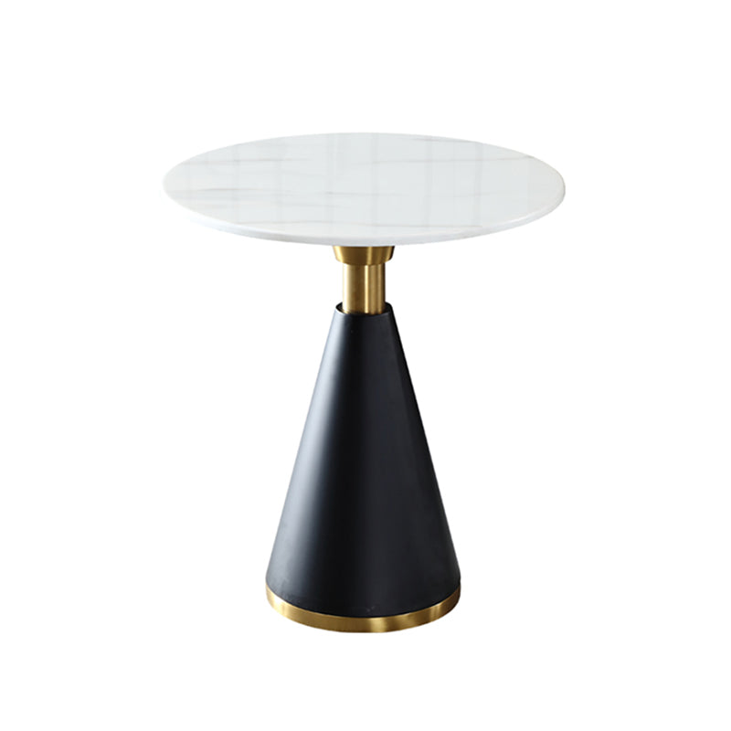Metal Traditional Luxury Round Table Marble Top Indoor Table with Pedestal