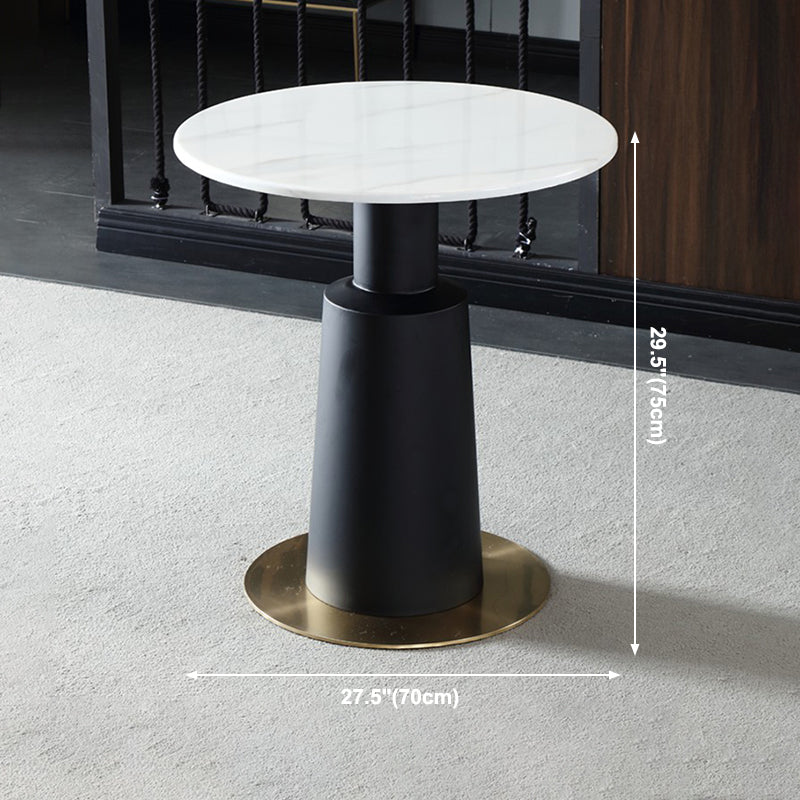 Metal Traditional Luxury Round Table Marble Top Indoor Table with Pedestal