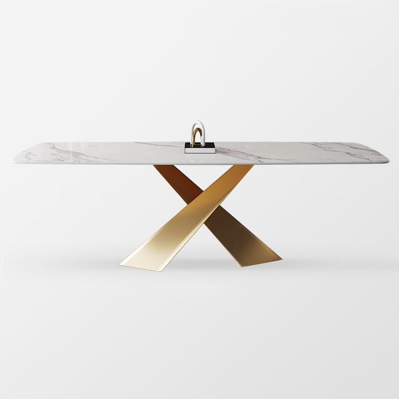 Mesa de comedor rectangular de estilo tradicional de lujo para el hogar