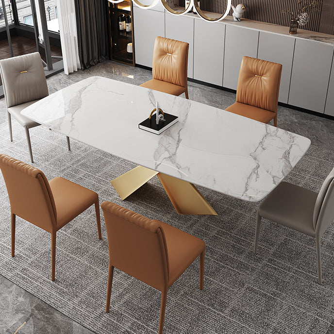 Mesa de comedor rectangular de estilo tradicional de lujo para el hogar