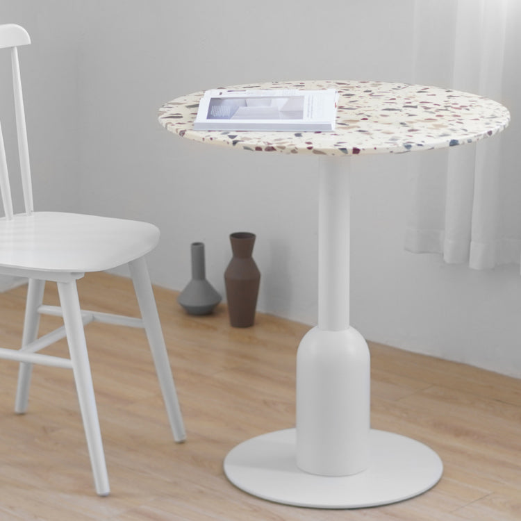Metal Contemporary Dining Table Concrete Top Table for Dining Room