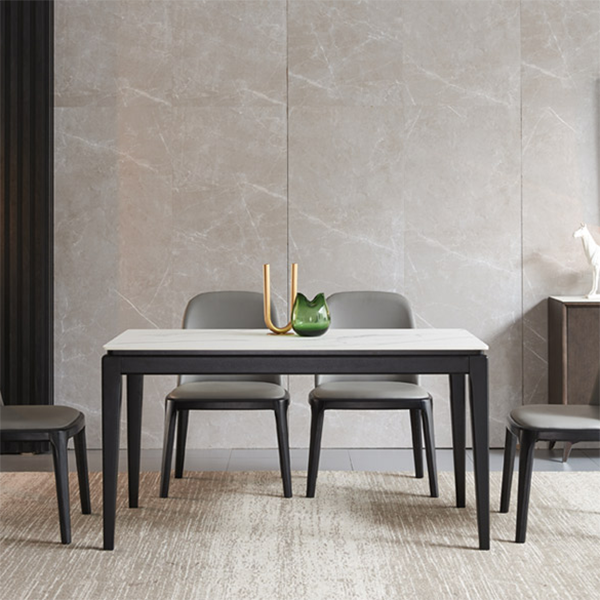 Sintered Stone Top Rectangle Table for Restaurant Kitchen Table with 4 Legs