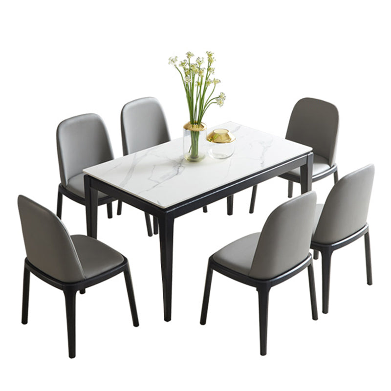 Sintered Stone Top Rectangle Table for Restaurant Kitchen Table with 4 Legs