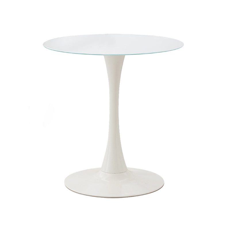 Metal Contemporary Round Dining Table Tulip Base Table for Dining Room and Kitchen