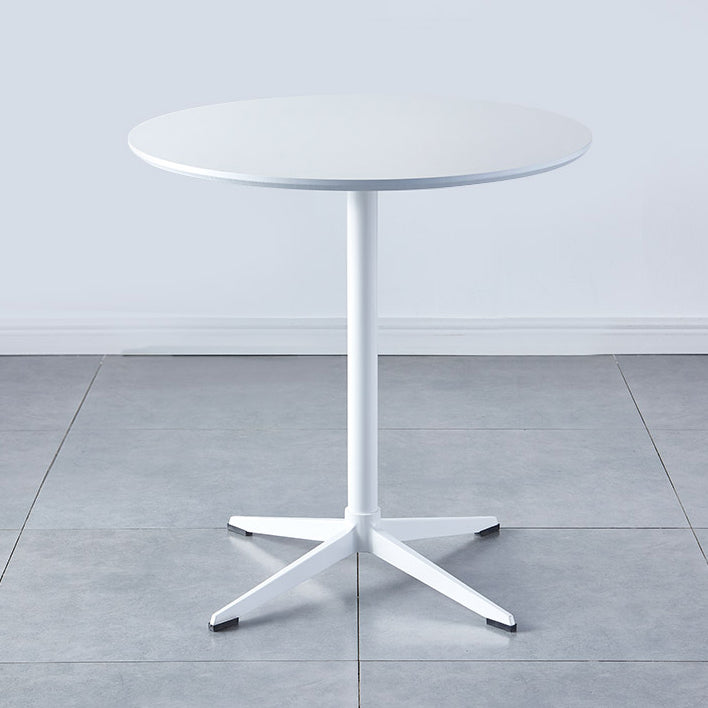 Mesa de comedor redonda contemporánea de metal mesa de madera para comedor y cocina