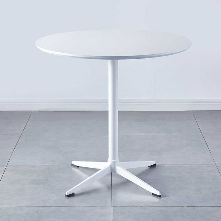Mesa de comedor redonda contemporánea de metal mesa de madera para comedor y cocina