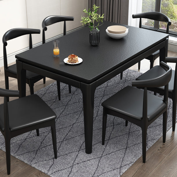 4-foot Stone Furniture Midcentury Style Rectangle Dining Table for Indoor