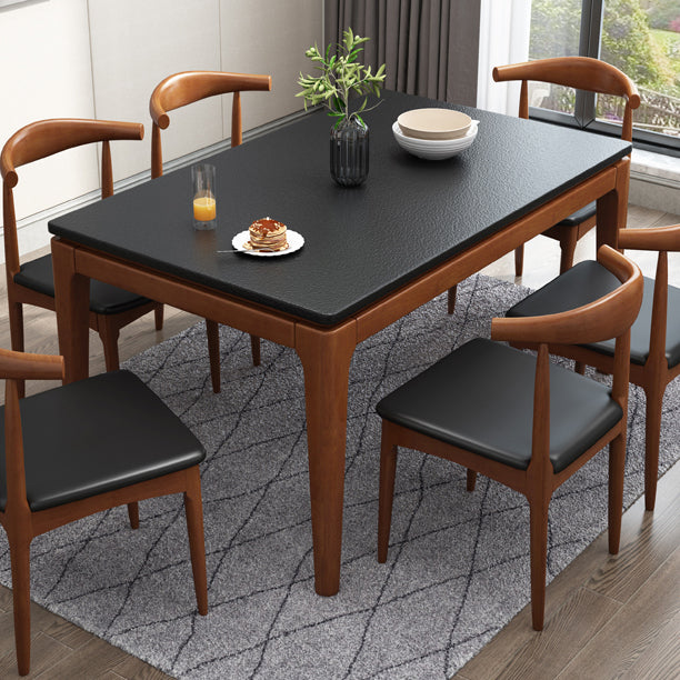 4-foot Stone Furniture Midcentury Style Rectangle Dining Table for Indoor