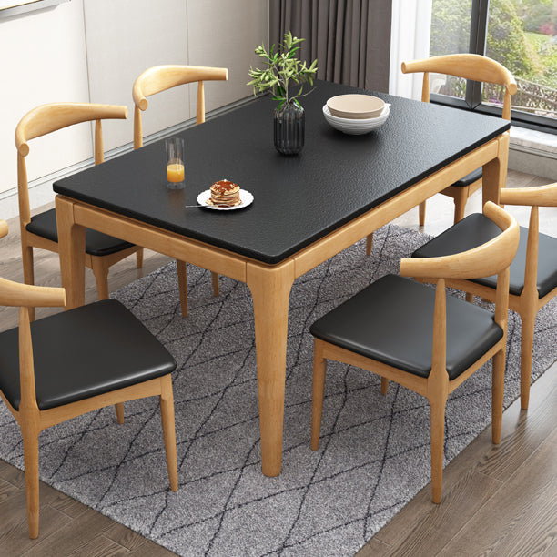 4-foot Stone Furniture Midcentury Style Rectangle Dining Table for Indoor