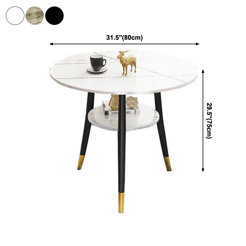 Stone Dining Table Traditional Luxury Round Dining Site Table with Tripod Base