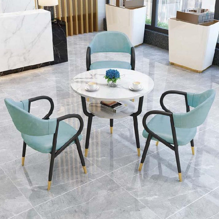 Round Dining Site Table Traditional Luxury Tripod Base Furniture for Indoor