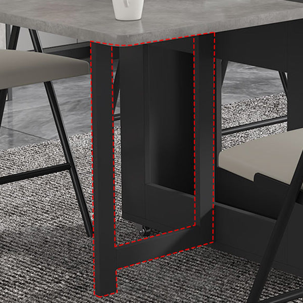 Contemporary Style Folding Dining Table Rectangle Table for Home
