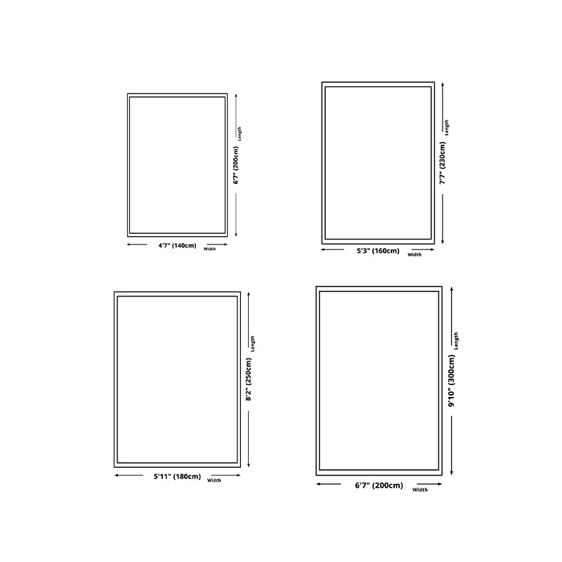 Modern Living Room Carpet Abstract Pattern Area Rug Polyester Washable Carpet with Non-Slip Backing