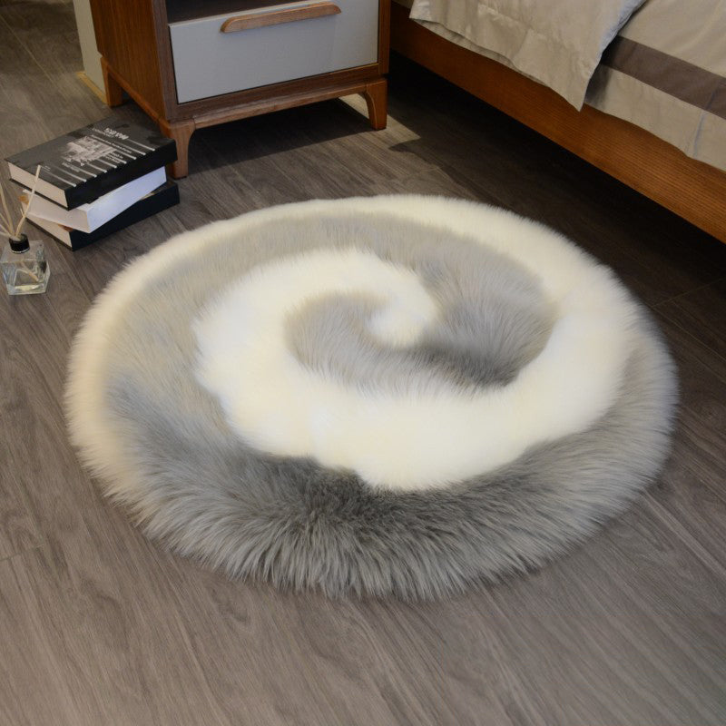 Tapis fantaisie en blocs de couleurs, en peluche, résistant aux taches, pour la décoration de la maison