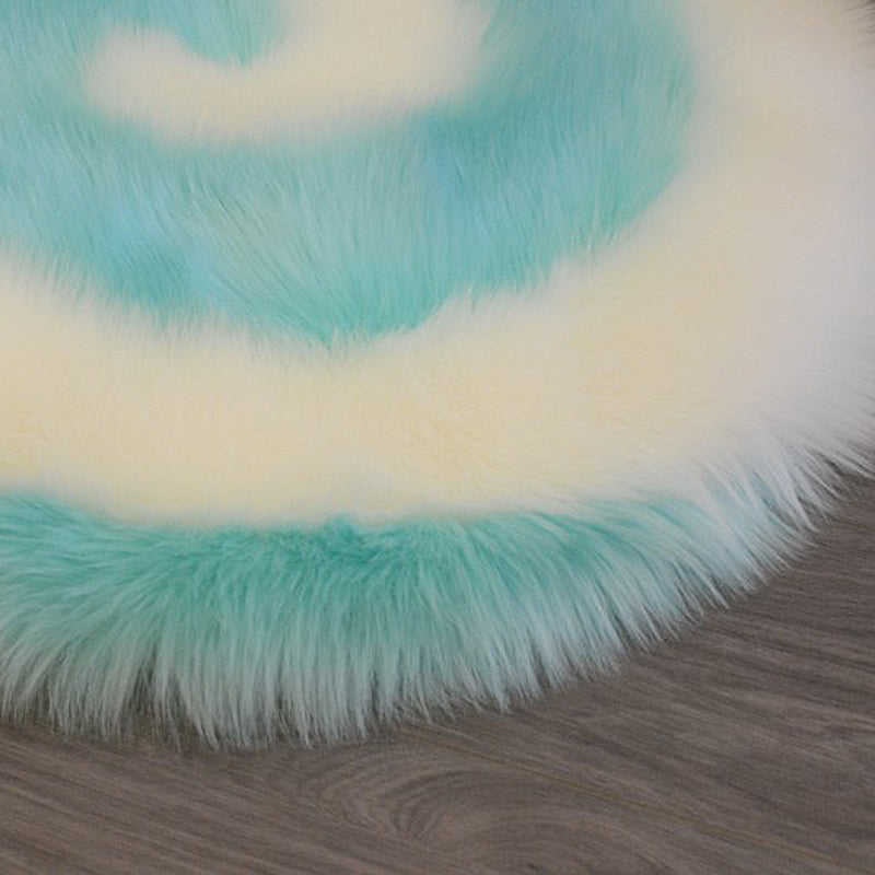 Tapis fantaisie en blocs de couleurs, en peluche, résistant aux taches, pour la décoration de la maison