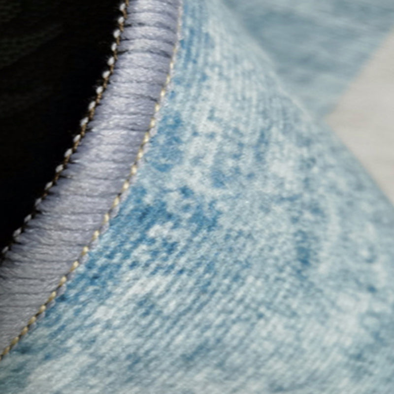 Tapis gris élégant Polyester Area Area Motage géométrique Géométrique Tapis résistant à la chambre à coucher