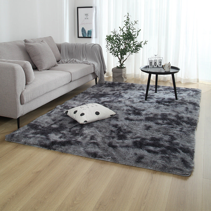 Einfachheit waschbarer Teppichkrawatte Farbstoff Druck Funky Teppich Polyester Shag Teppich mit Rutsch-Rücken