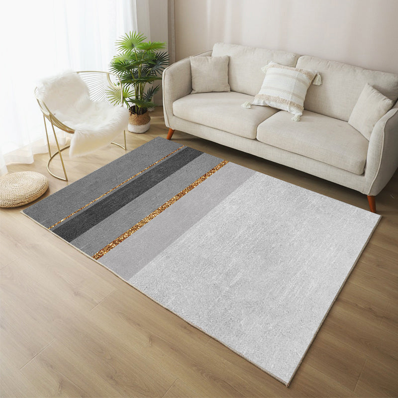 Fancy Grau Area Teppich Geometrisches Muster Polyesterbereich Teppich nicht rutscher Backing Teppich für Wohnkultur