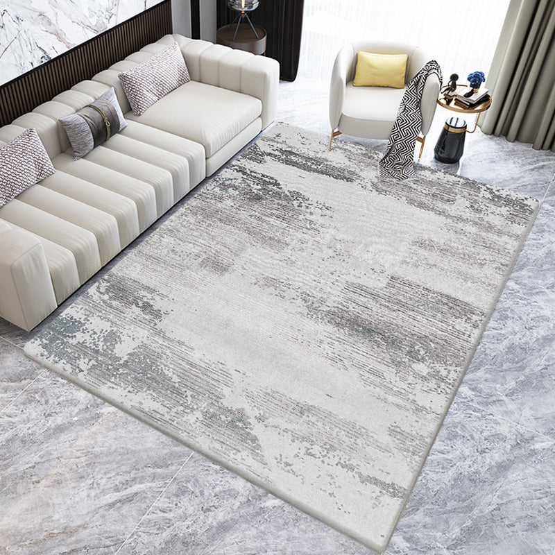 Alfombra moderna de la alfombra gris área de impresión geométrica alfombra de poliéster alfombra resistente a la mancha para decoración del hogar