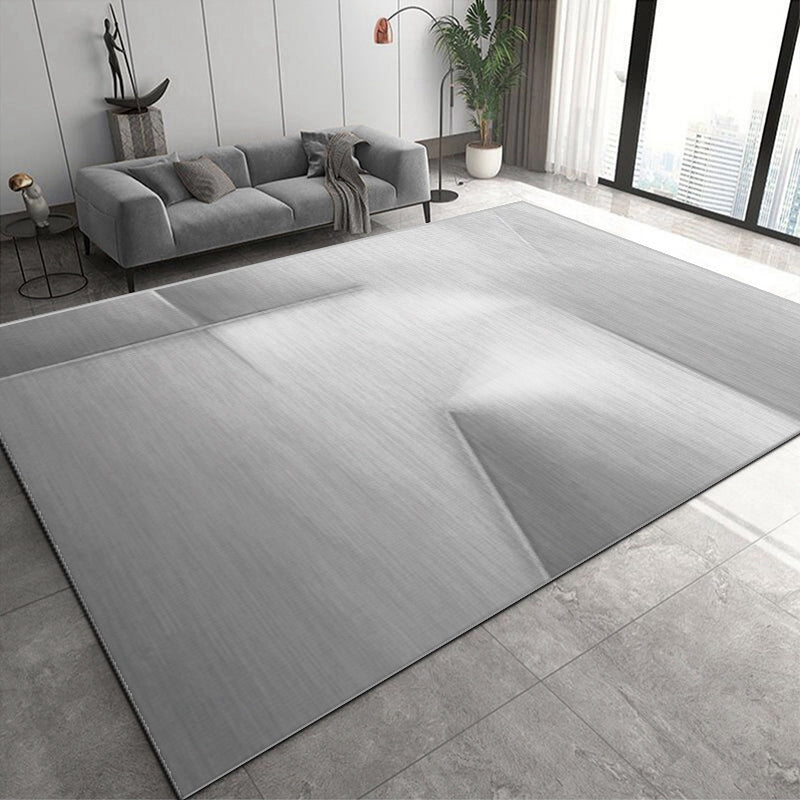 Area de tono gris de ocio alfombra de área de tono gris sencilable alfombra resistente a manchas de poliéster para decoración del hogar