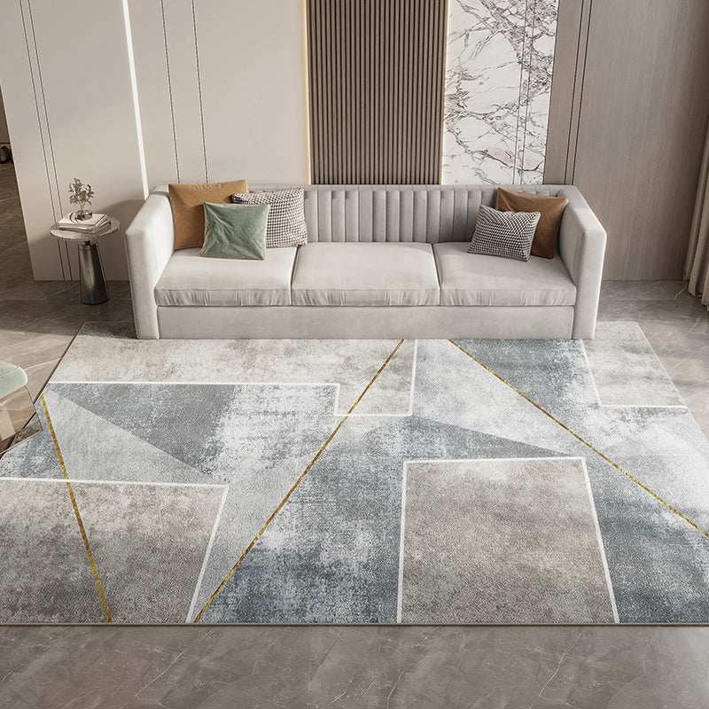 Area de tono gris de ocio alfombra de área de tono gris sencilable alfombra resistente a manchas de poliéster para decoración del hogar