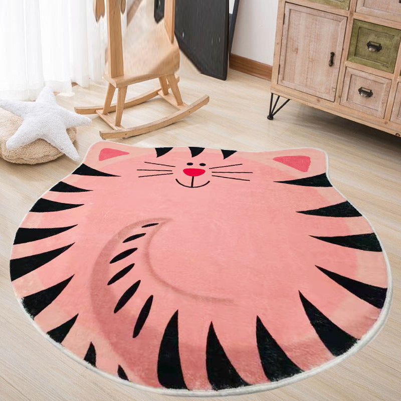 Minimalist Carpet Animals Printed Area Rug Stain Resistant Polyester Rug for Living Room