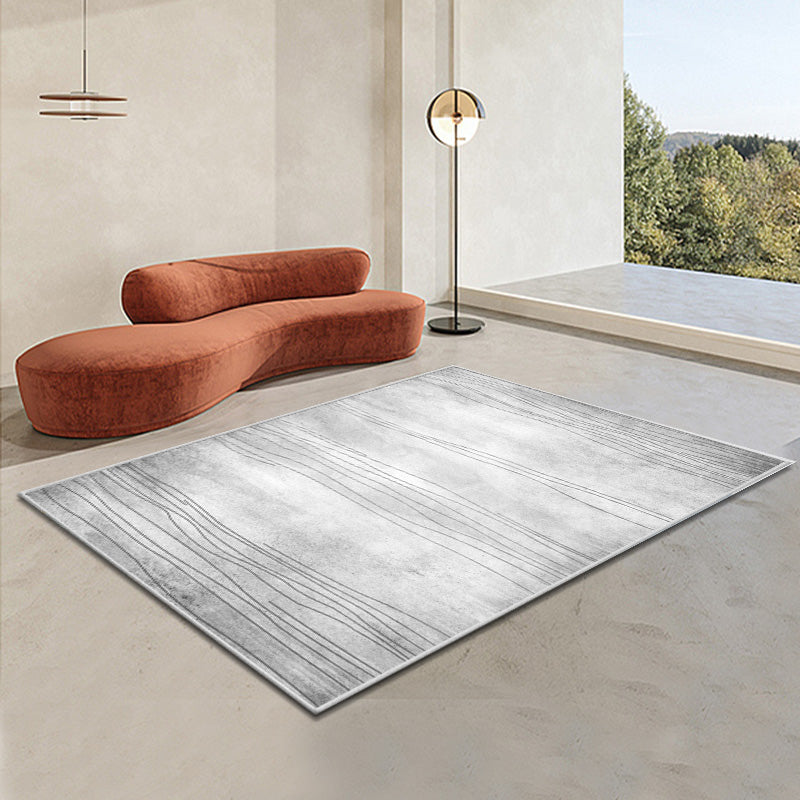 Chic Modern Area Rug Geometric Pattern Polyester Area Carpet Non-Slip Backing Rug for Living Room
